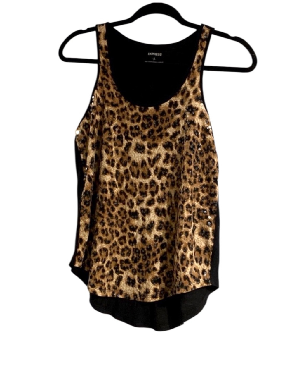 💜2/$15💜 Leopard Sequin Tank Top!!! Size S